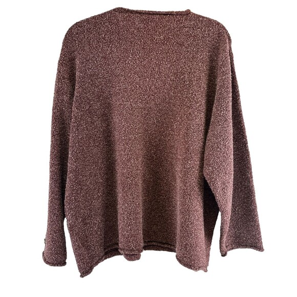 Columbia Speckled Pullover Sweater Burgundy Maroon V-Neck Stretch Womens 2X - Picture 5 of 11